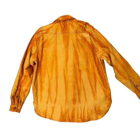 BDG Urban Outfitters Vintage Overdyed Orange French Utility Shirt Size S-P - Picture 4 of 7